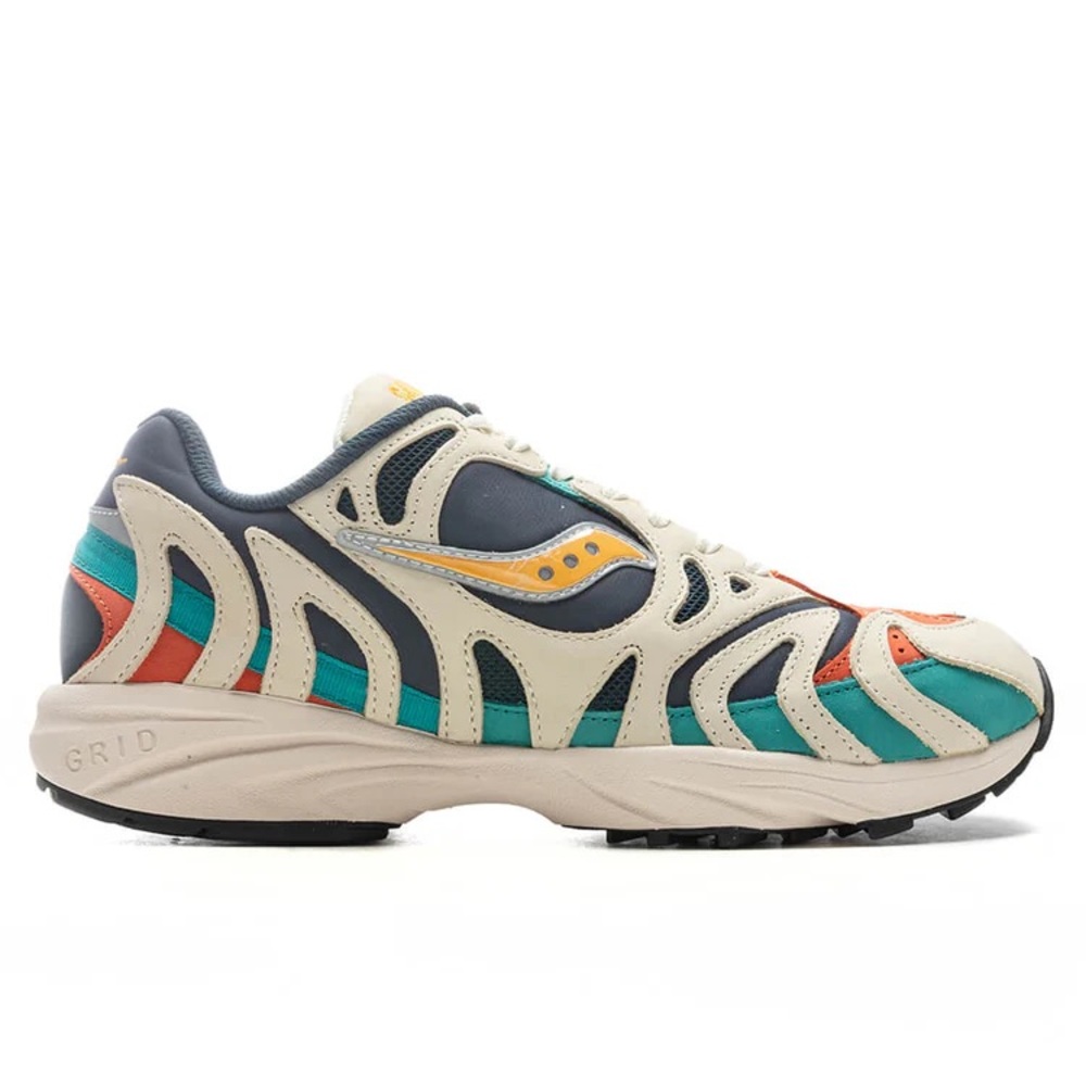 Saucony Original Grid Azura 2000 Sneakers, White/Blue, M/8, W/9.5